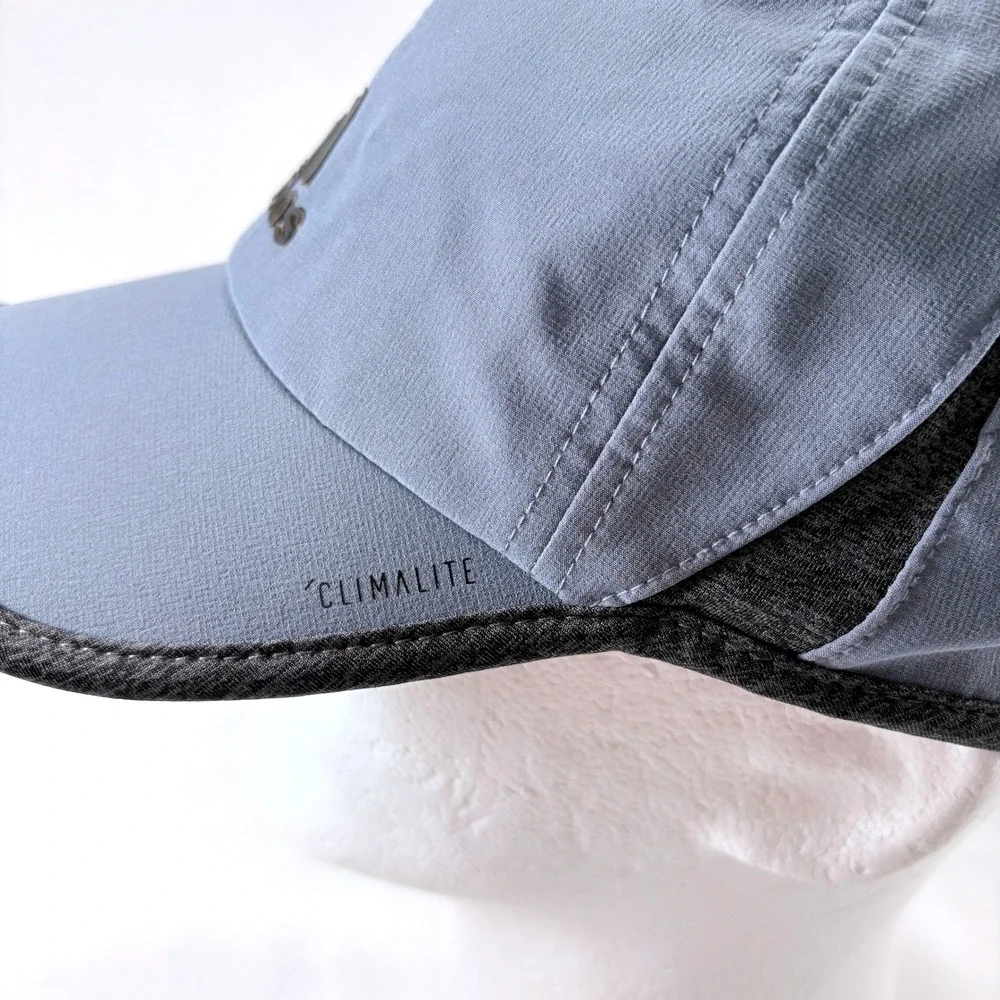 Adidas Climalite Gray Running Adjustable Sporty Performance Baseball Cap Hat